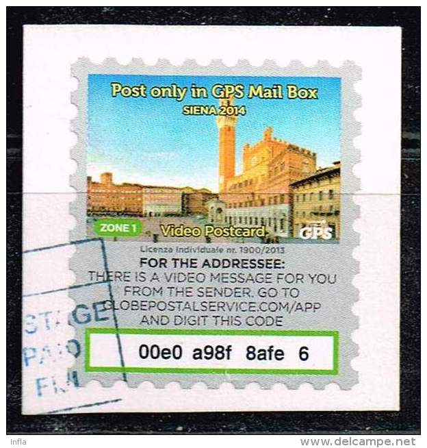 Post Only In GPS Mail Box, Postkartenfreimachung, Siena 2014 O Auf Papier - Unclassified