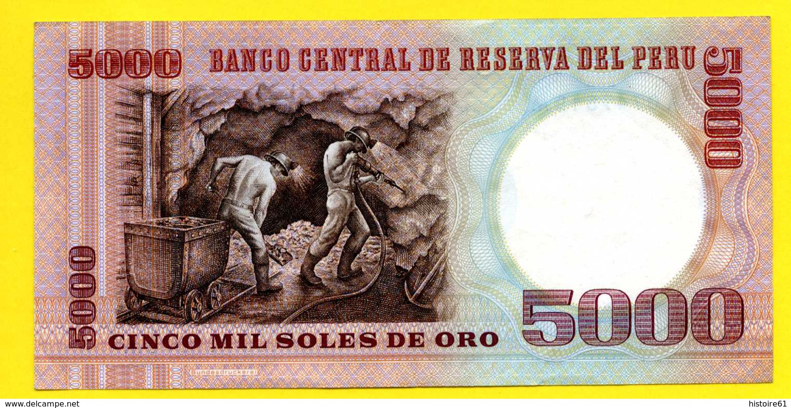 *** PERU  PEROU *** 5000 Soles De Oro (1981) - Peru