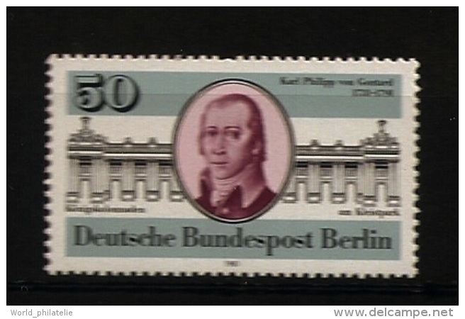 Allemagne Berlin 1981 N° 600 ** Karl Philipp Von Gontard, Architecte, Frédéric II, Colonnades, Rococo, Blondel, Potsdam - Unused Stamps