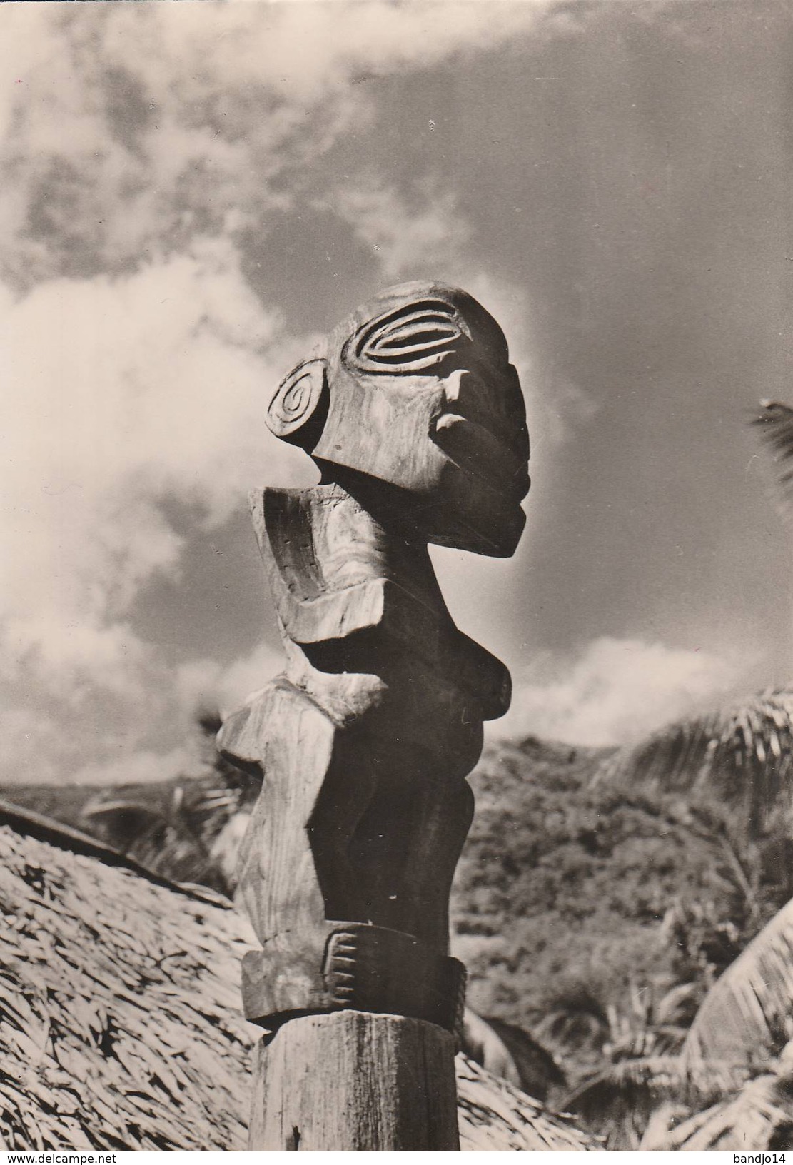 Iles De La Société  - Sculpture Polynésienne - Scan Recto-verso - Polynésie Française