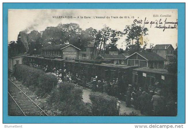 CPSM - écrite - Chemin De Fer Train En Gare De VILLEPARISIS 77 - Villeparisis