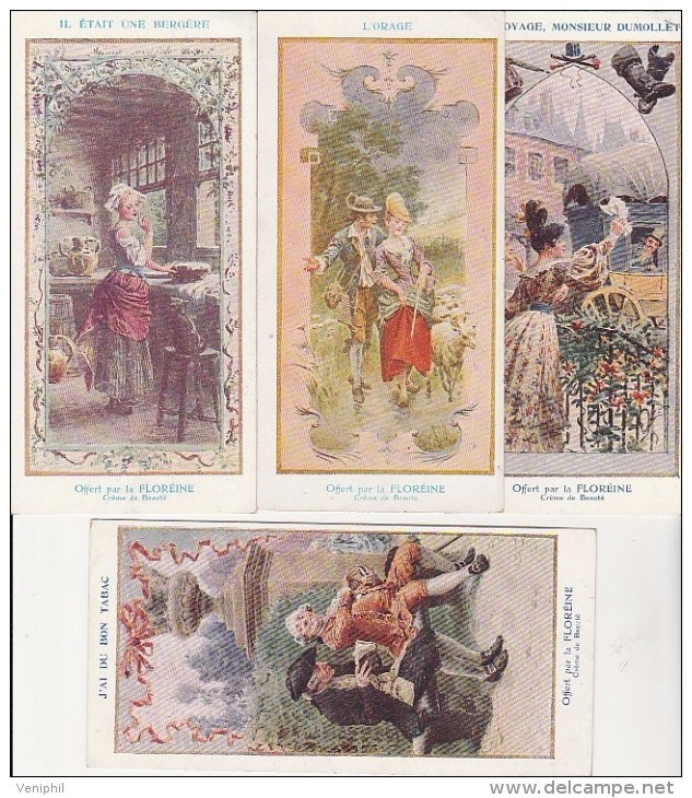 LOT DE 8 CHROMOS PUBLICITAIRE  - LA FLOREINE -CREME DE BEAUTE -  TTB  - PRIX : 20 € - Autres & Non Classés