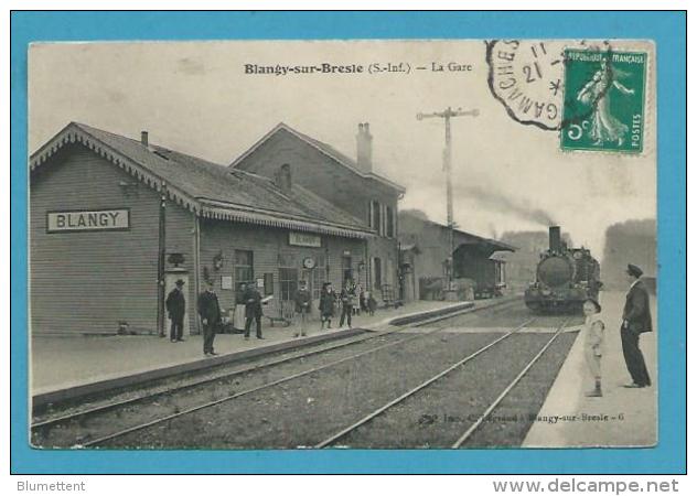 CPA - Circulé - Chemin De Fer Train La Gare De BLANGY-SUR-BRESLE 76 - Blangy-sur-Bresle