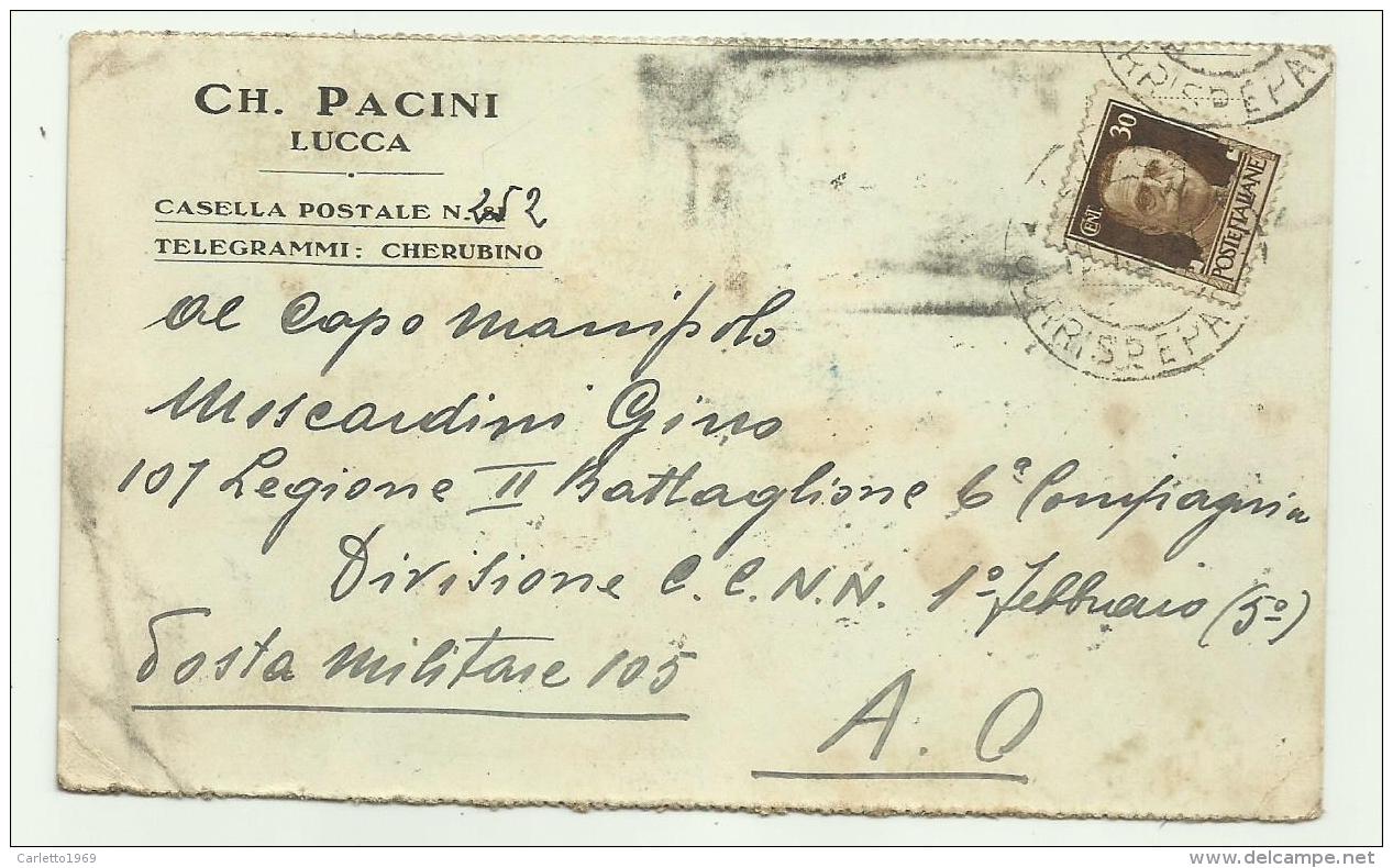 Francobollo Centesimi 30 Su Biglietto Telegramma 1936 - Poststempel