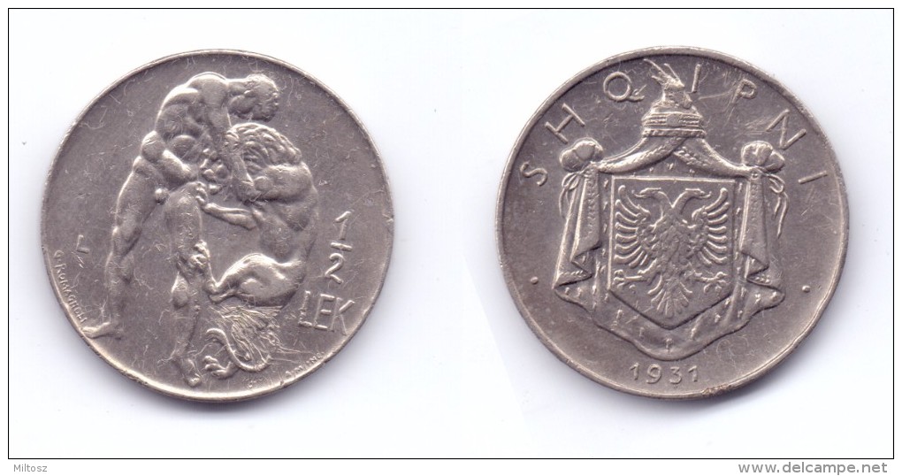 Albania 1/2 Lek 1931 - Albania