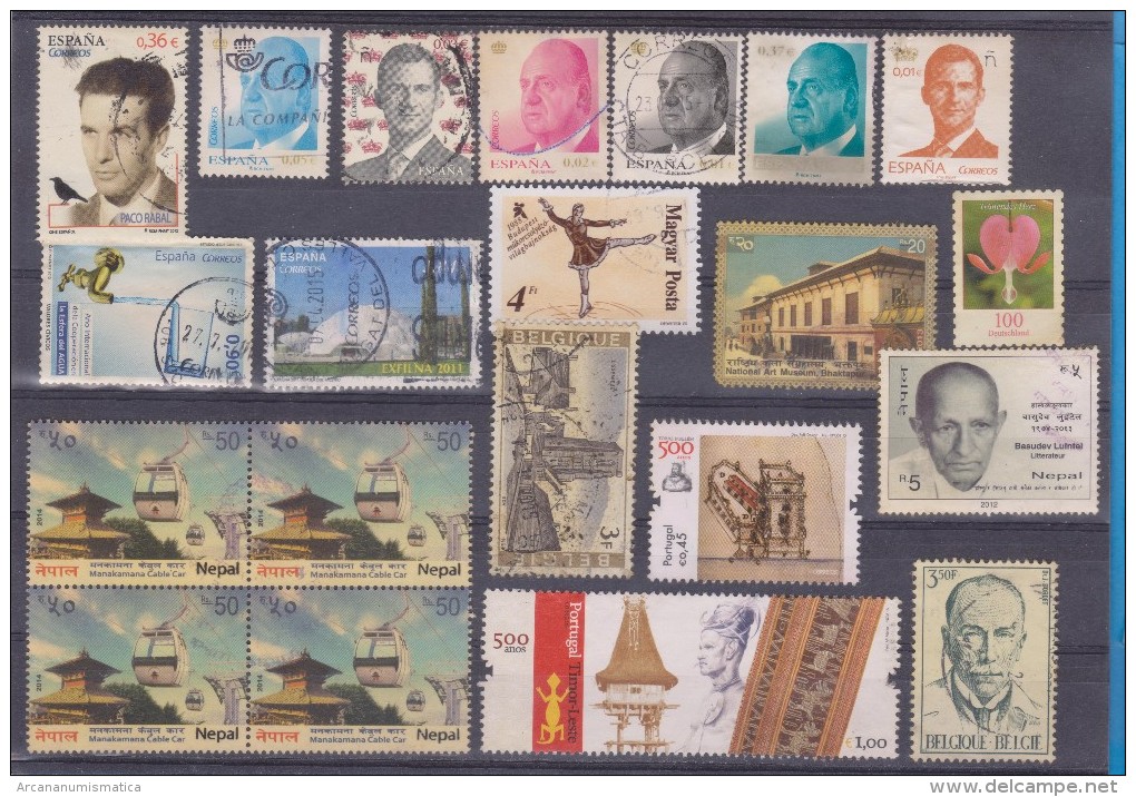 LOT OF USED STAMPS   PAISES  COUNTRIES VARIOS  VARIOUS   S-1745 - Mezclas (max 999 Sellos)