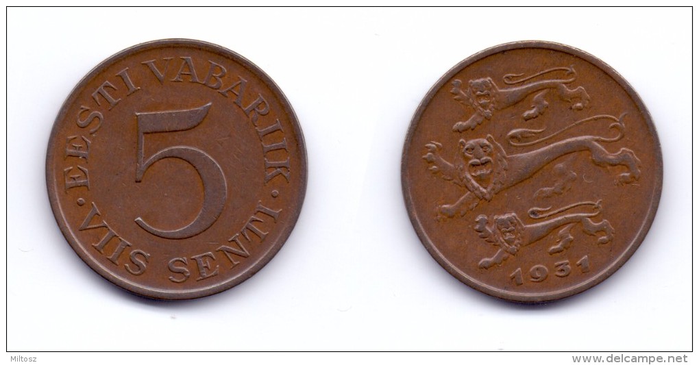 Estonia 5 Senti 1931 - Estonia