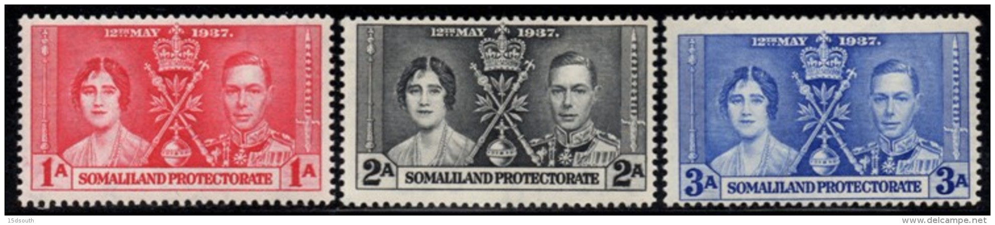 Somaliland Protectorate - 1937 Coronation Set (*) # SG 90-92 - Somaliland (Protectoraat ...-1959)