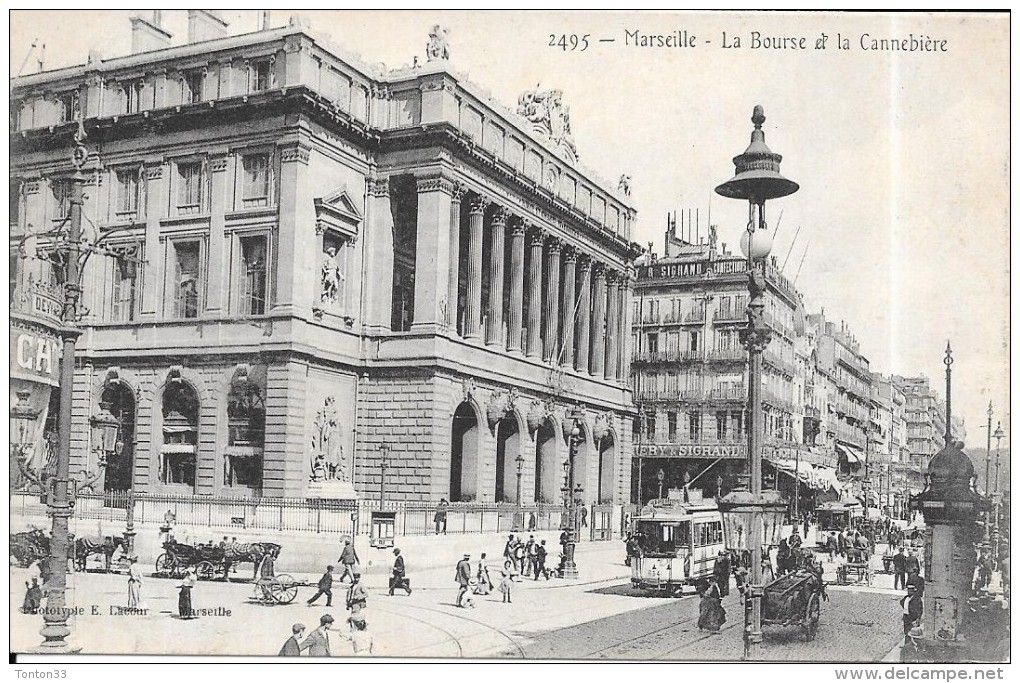 MARSEILLE - 13 -  La Bourse Et La Cannebière - ENCH - - Canebière, Centre Ville