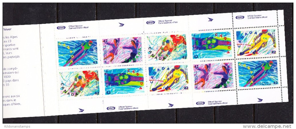 Canada 1992 Olympics, Booklet, Mint No Hinge, Sc# BK144 - Unused Stamps