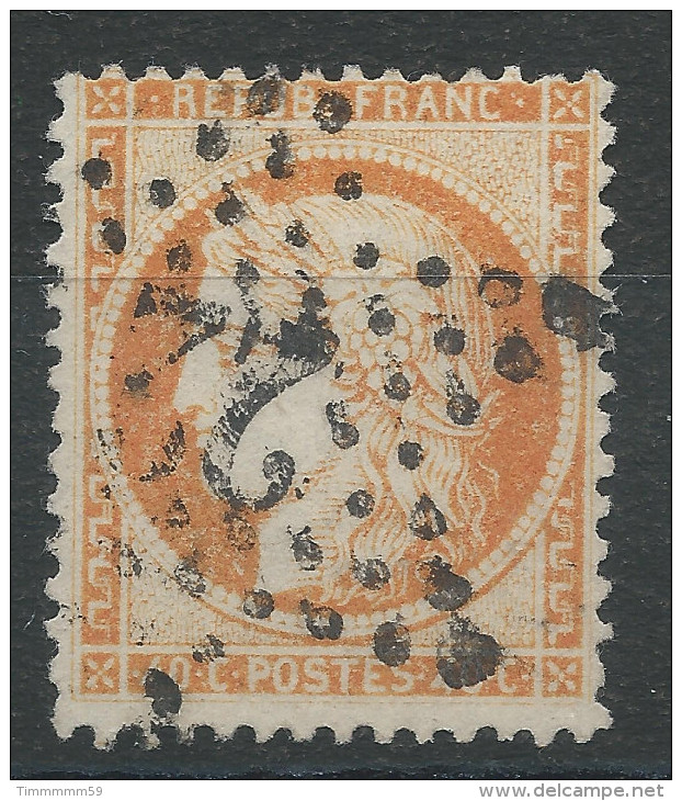 Lot N°32216     Variété/n°38, Oblit étoile Chiffrée 22 De PARIS, Filets SUD, Tache Banche Sous Le Menton - 1870 Siege Of Paris