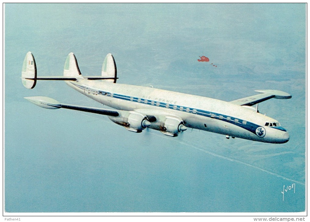 CPSM FRANCE THEMES TRANSPORTS AERONAUTIQUE - Super G Constellation D'Air France - 1946-....: Moderne