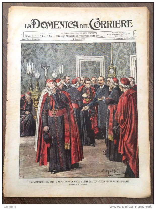 REVUE DOMENICA DEL CORRIERE ANNO 5 N° 30 26/7/1903 MORTE DI LEONE 13 PAPA PONTEFICE  VATICANO VATICAN - Otros & Sin Clasificación