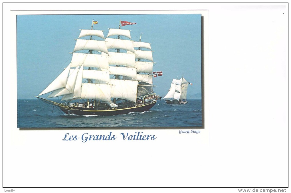 Bateau Voilier Grands Voiliers Georg Stage Danemark Trois Mats Barque - Velieri