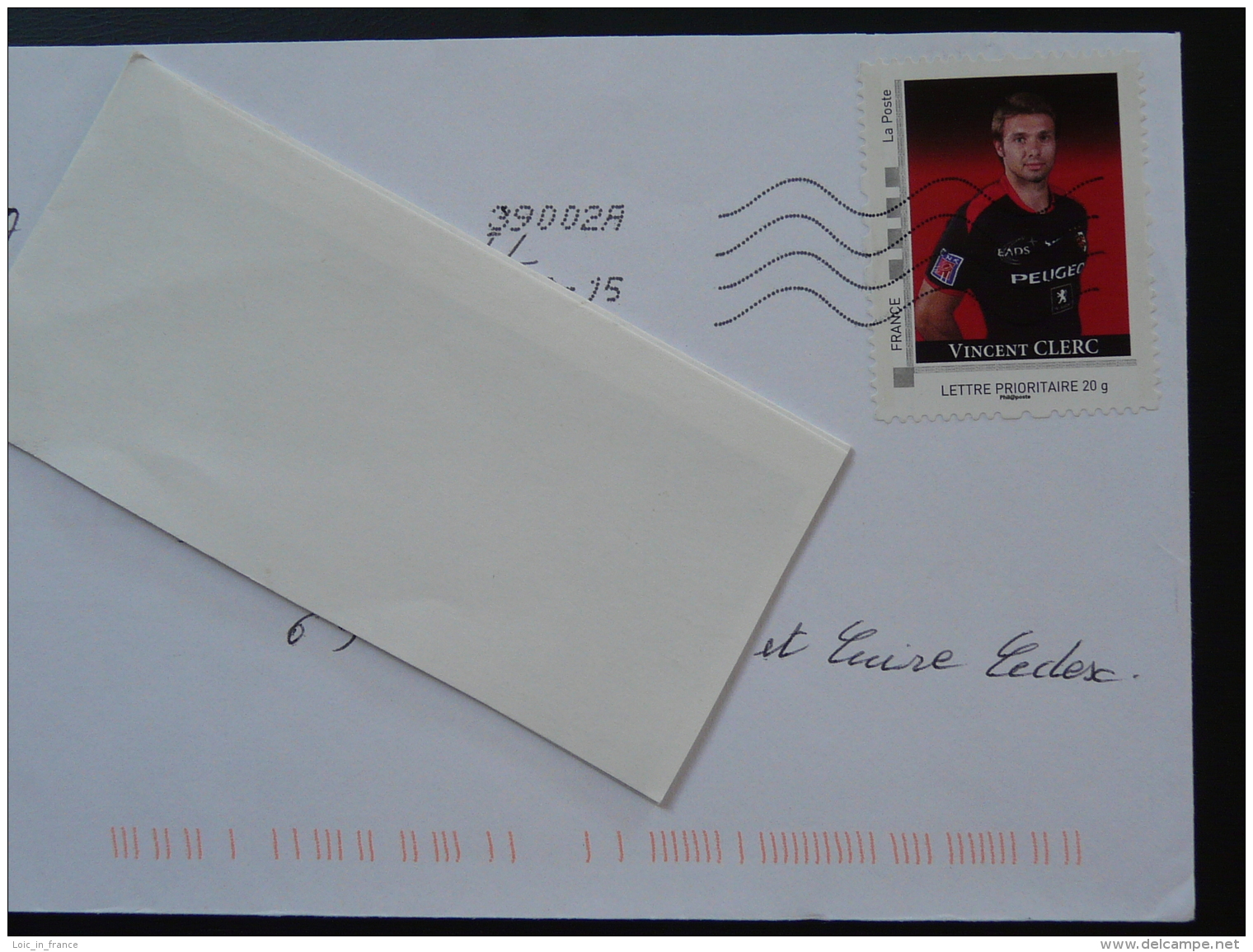 Joueur Football Player Vicent Clerc Timbre à Moi Sur Lettre (e-stamp On Cover) TPP 3194 - Covers & Documents