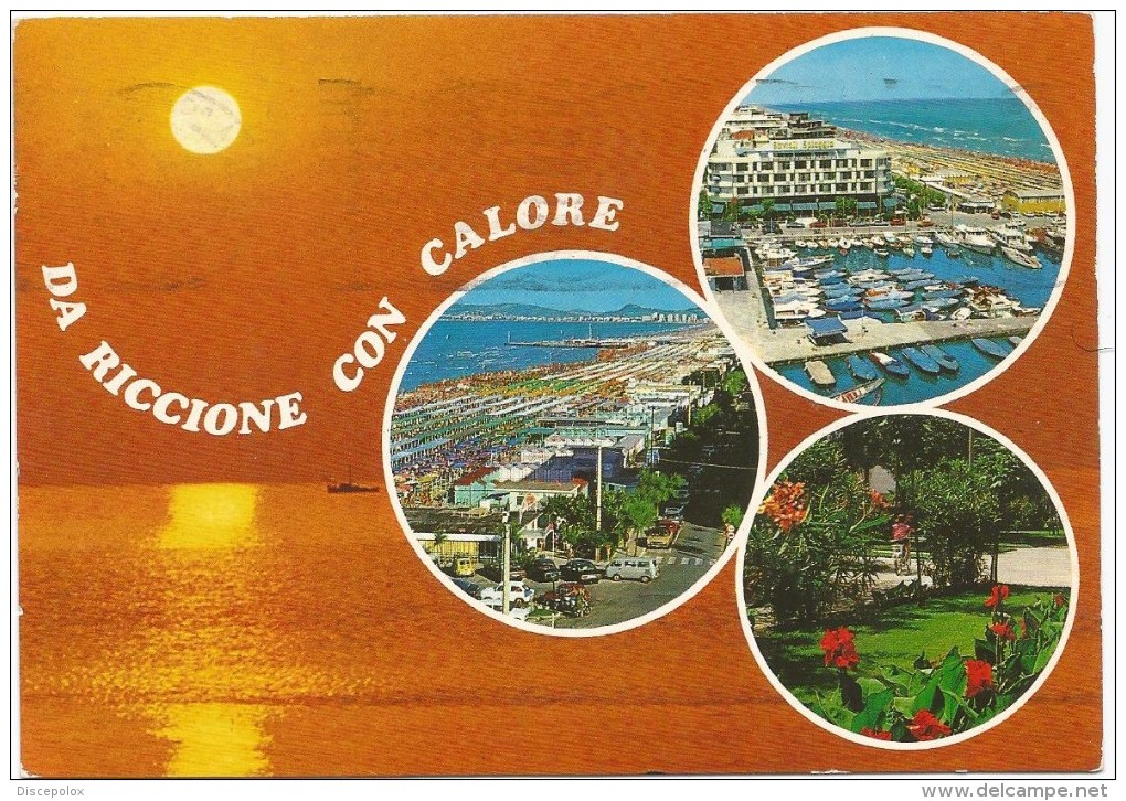 R2906 Da Riccione (Rimini) Con Calore - Panorama Vedute Multipla / Viaggiata 1987 - Autres & Non Classés