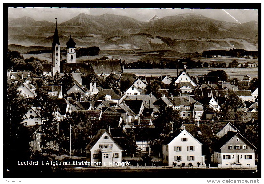 5473 - Alte Foto Ansichtskarte - Leutkirch Im Allgäu Mit Rindalphorn Und Hochgrat - Franckh - Leutkirch I. Allg.