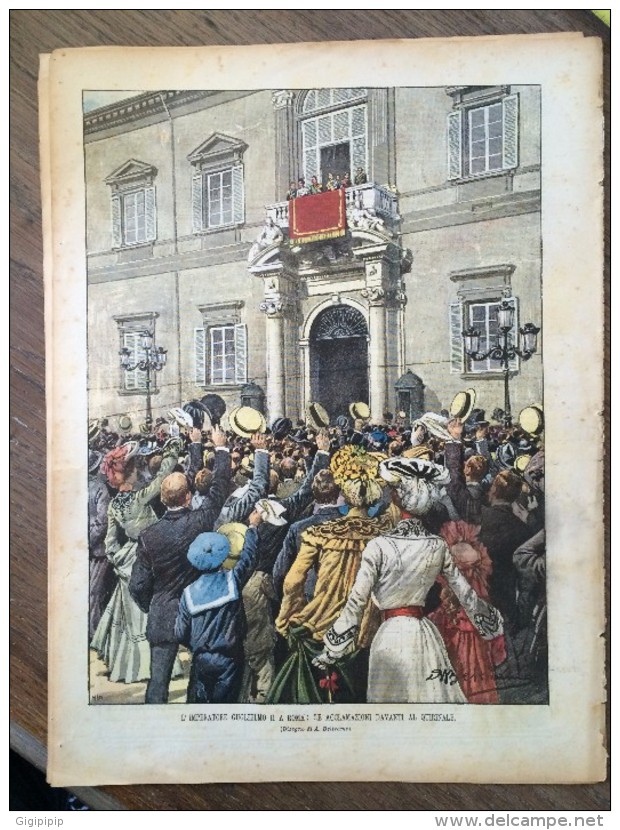 REVUE DOMENICA DEL CORRIERE ANNO 5 N° 19  10/5/1903  RE EDUARDUO IMPERATOR GUGLIELMO 2 AL QUIRINALE - Autres & Non Classés