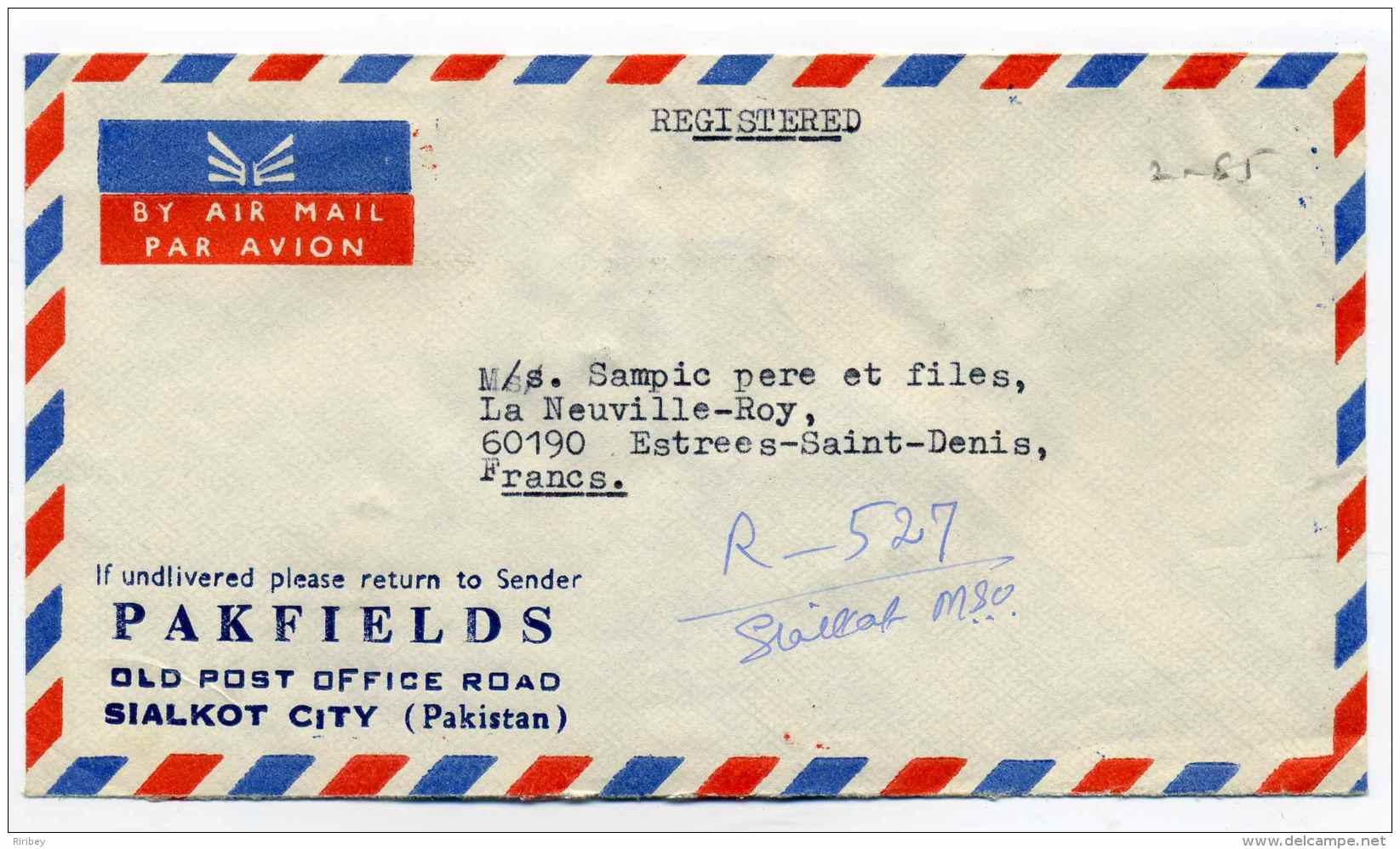 Registred Letter From SIALKOT CITY ( Pakistan ) / 1975 / Several Pakistan Stamps - Pakistán