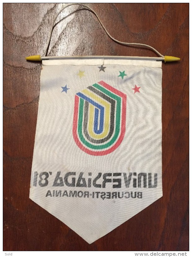 Pennant Romania - UNIVERSIADA 81 BUCURESTI ROMANIA - Apparel, Souvenirs & Other