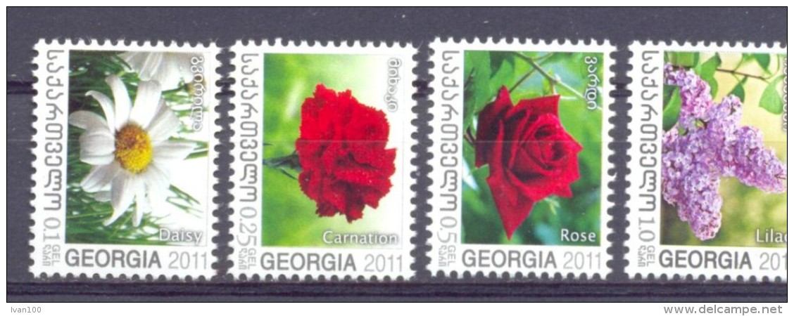 2010. Georgia, Flowers Of Georgia, 4v, Mint/** - Georgia