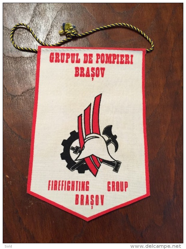 ROMANIA PENNANT GRUPUL DE POMPIERI BRASOV - FIREFITING GROUP BRASOV ROMANIA - Pompiers