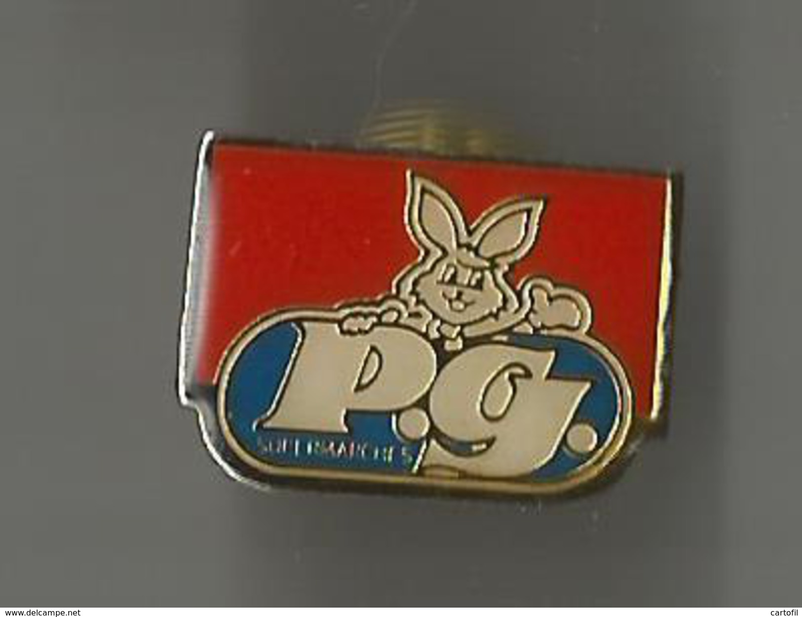 Pin´s Supermarchés PG (lapin) - Markennamen