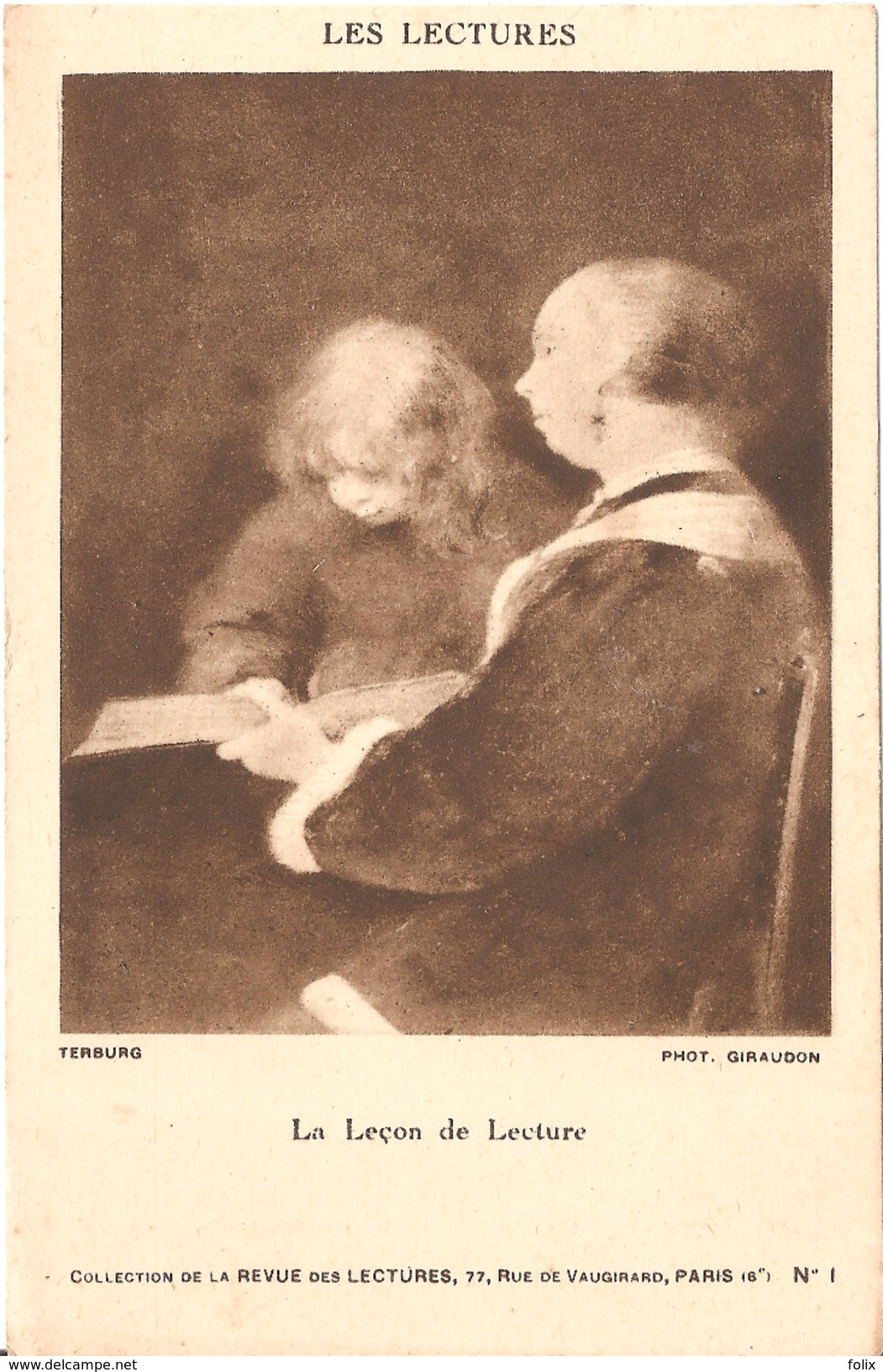 Les Lectures - Terburg - La Leçon De Lecture - Collection De La Revue Des Lectures, Paris - Pittura & Quadri