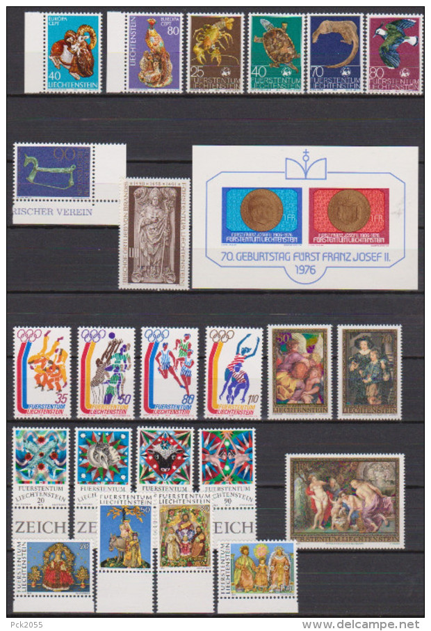 Lichtenstein 1976 MiNr.642 - 666   ** Jahrgang Komplett ( D 2588 )günstige Versandkosten - Annate Complete