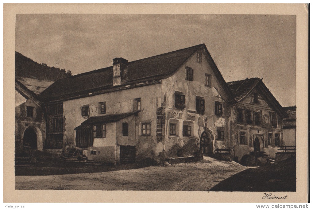 Guarda - Dorfpartie Mit Alten Engadiner-Häuser Heimat - Photo: D. Mischol No. 25/1434 - Guarda