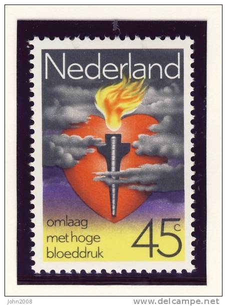 Niederlande / Netherlands 1978 : Mi 1124 *** - Omlaag Met Hoge Bloeddruk - Unused Stamps