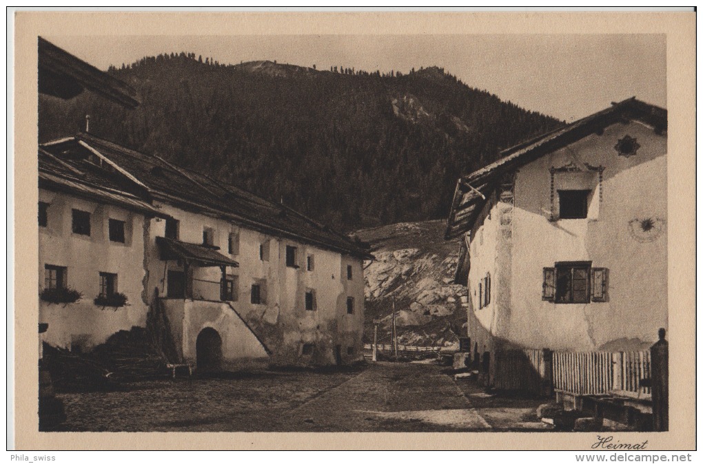 Cierfs Tschierv  Münsterthal - Dorfpartie - Heimat - Photo: D. Mischol No. 25/1414 - Tschierv