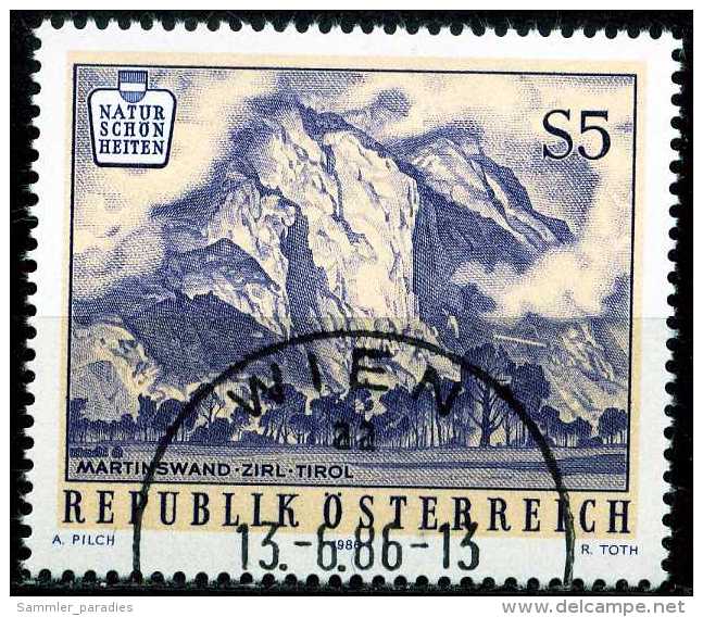 Österreich - Michel  1851 - OO Gestempelt (B) - Naturschönheiten Martinswand Bei Zirl - Gebraucht