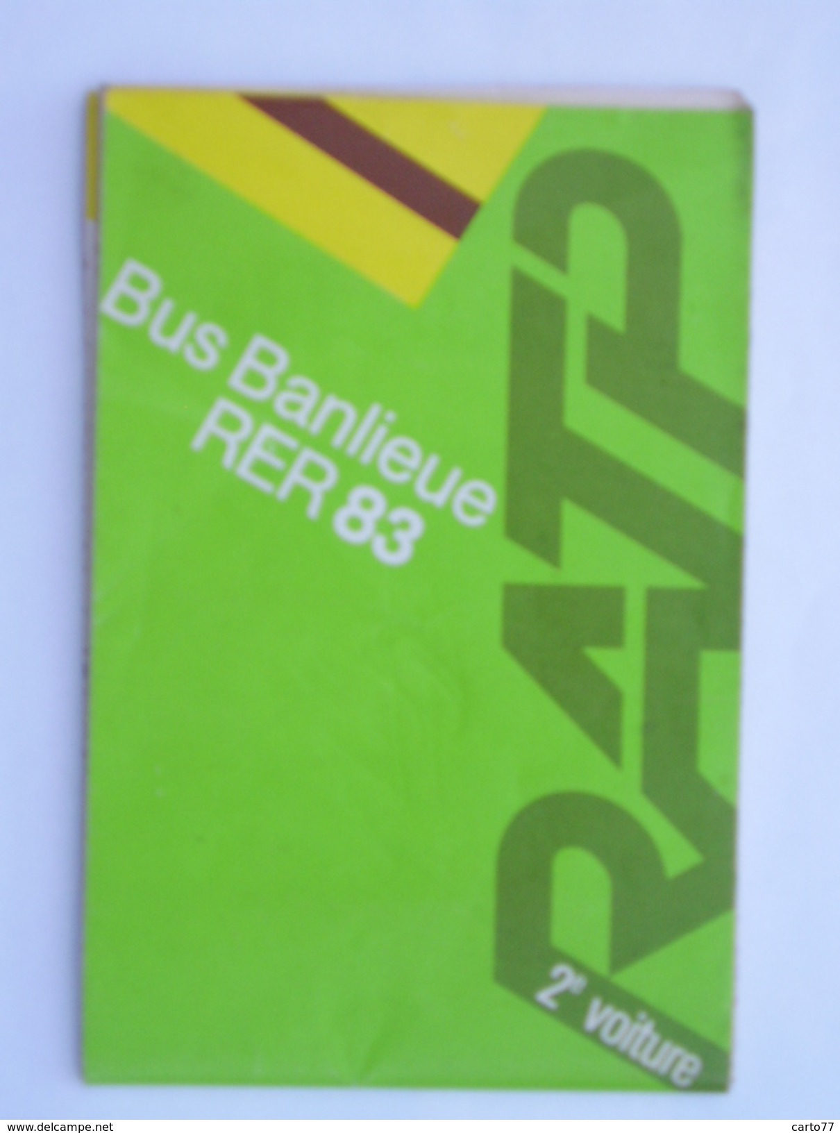 FRANCE Carte Du Réseau RATP Bus & RER Banlieue 1983 - Europa