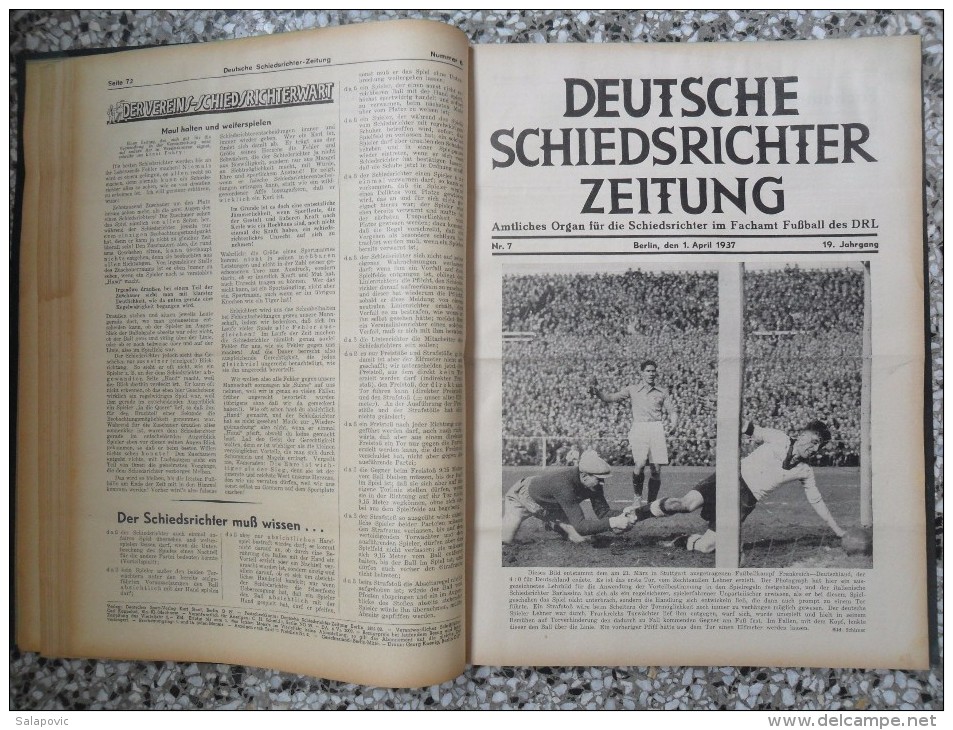 SCHIEDSRICHTER ZEITUNG 1937 (FULL YEAR, 24 NUMBER), DFB  Deutscher Fußball-Bund,  German Football Association