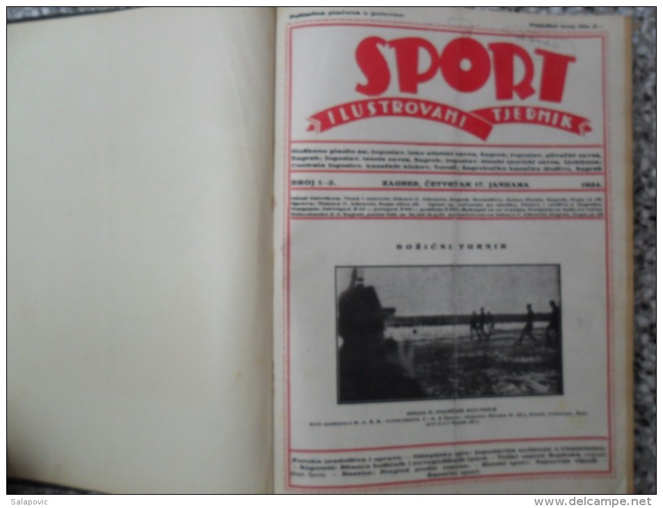 SPORT ILUSTROVANI TJEDNIK 1924 ZAGREB, FOOTBALL, SKI, MOUNTAINEERING ATLETICS, SPORTS NEWS  (FULL YEAR, 48 NUMBER) - Libri