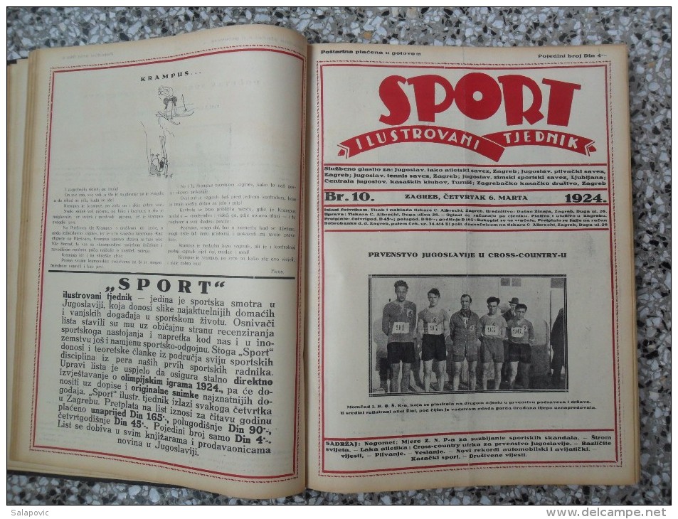 SPORT ILUSTROVANI TJEDNIK 1924 ZAGREB, FOOTBALL, SKI, MOUNTAINEERING ATLETICS, SPORTS NEWS  (FULL YEAR, 48 NUMBER)