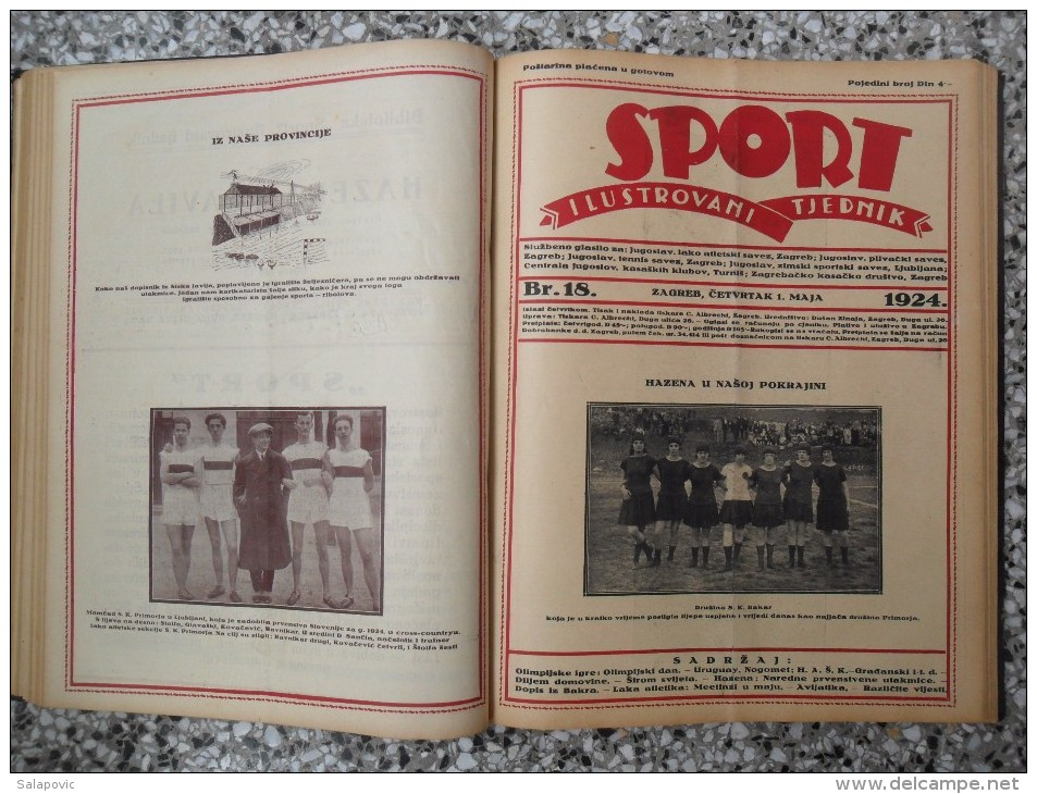 SPORT ILUSTROVANI TJEDNIK 1924 ZAGREB, FOOTBALL, SKI, MOUNTAINEERING ATLETICS, SPORTS NEWS  (FULL YEAR, 48 NUMBER)