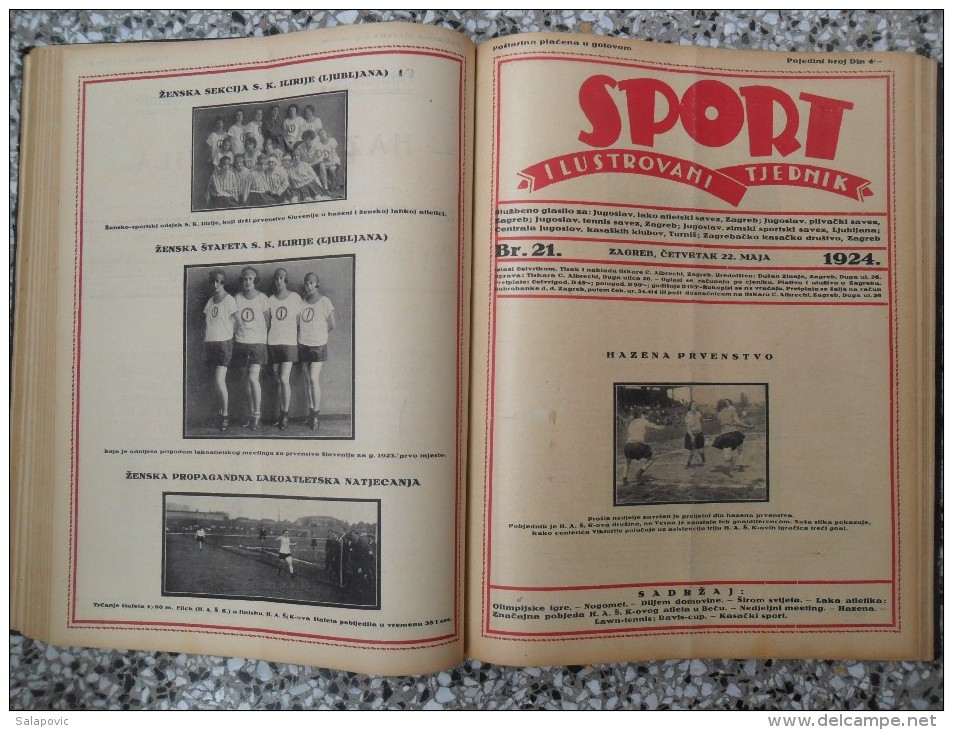 SPORT ILUSTROVANI TJEDNIK 1924 ZAGREB, FOOTBALL, SKI, MOUNTAINEERING ATLETICS, SPORTS NEWS  (FULL YEAR, 48 NUMBER)