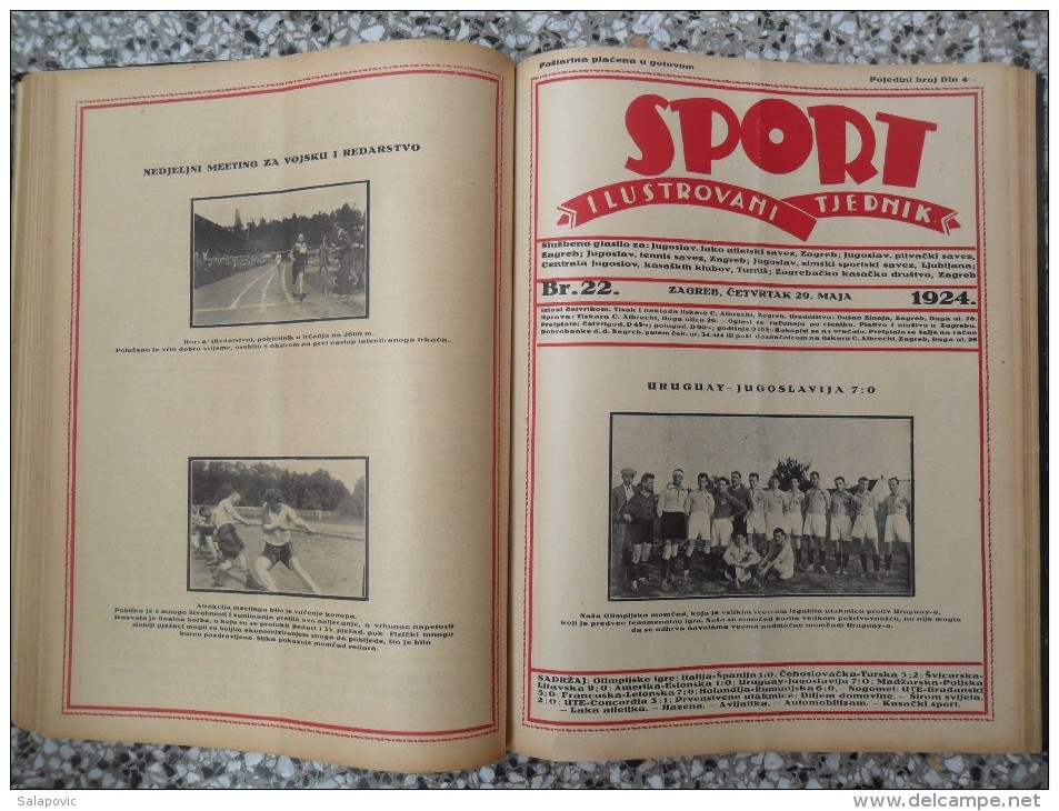 SPORT ILUSTROVANI TJEDNIK 1924 ZAGREB, FOOTBALL, SKI, MOUNTAINEERING ATLETICS, SPORTS NEWS  (FULL YEAR, 48 NUMBER)