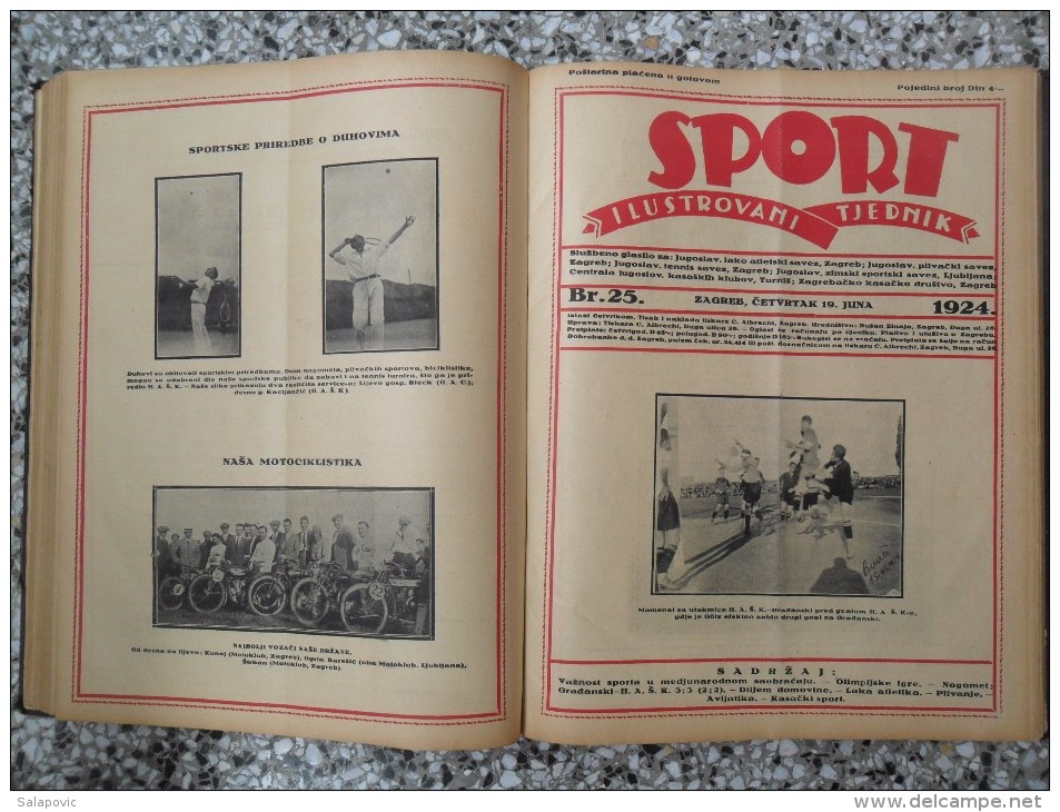 SPORT ILUSTROVANI TJEDNIK 1924 ZAGREB, FOOTBALL, SKI, MOUNTAINEERING ATLETICS, SPORTS NEWS  (FULL YEAR, 48 NUMBER)