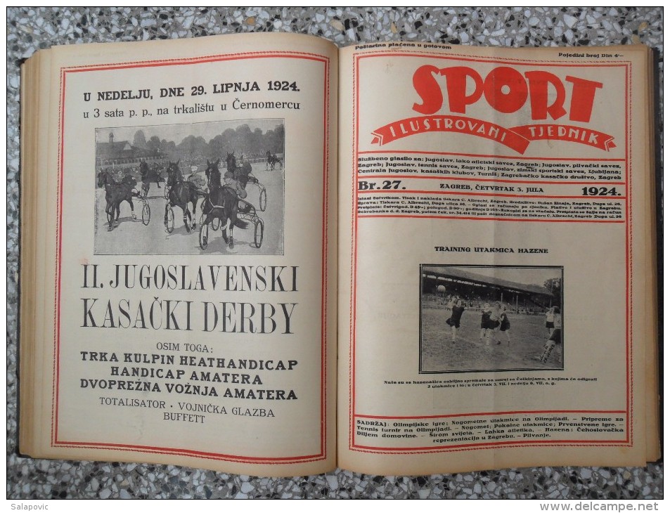 SPORT ILUSTROVANI TJEDNIK 1924 ZAGREB, FOOTBALL, SKI, MOUNTAINEERING ATLETICS, SPORTS NEWS  (FULL YEAR, 48 NUMBER)