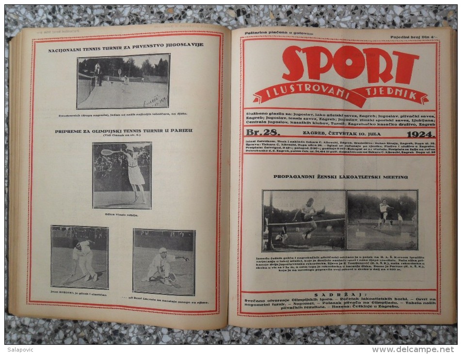 SPORT ILUSTROVANI TJEDNIK 1924 ZAGREB, FOOTBALL, SKI, MOUNTAINEERING ATLETICS, SPORTS NEWS  (FULL YEAR, 48 NUMBER)