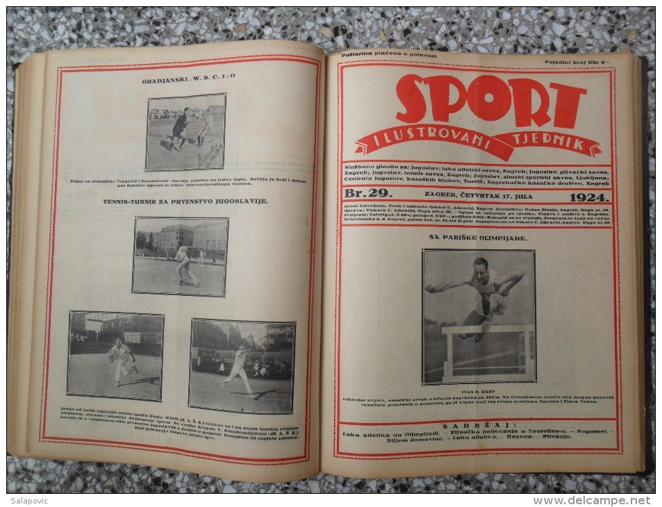 SPORT ILUSTROVANI TJEDNIK 1924 ZAGREB, FOOTBALL, SKI, MOUNTAINEERING ATLETICS, SPORTS NEWS  (FULL YEAR, 48 NUMBER)