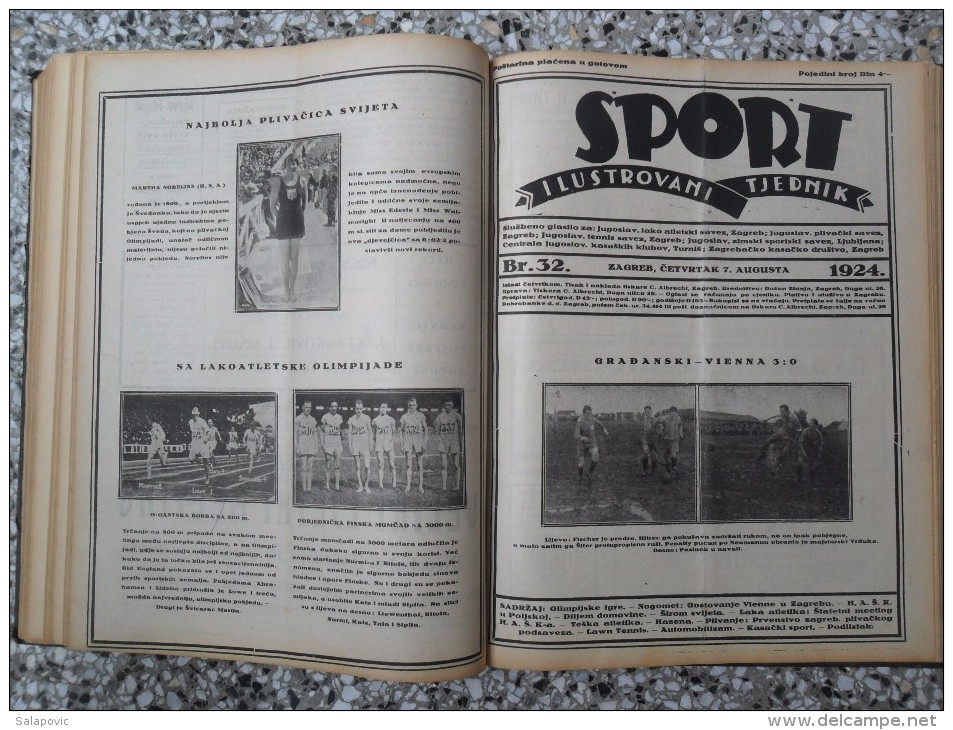 SPORT ILUSTROVANI TJEDNIK 1924 ZAGREB, FOOTBALL, SKI, MOUNTAINEERING ATLETICS, SPORTS NEWS  (FULL YEAR, 48 NUMBER)