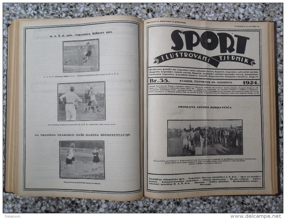 SPORT ILUSTROVANI TJEDNIK 1924 ZAGREB, FOOTBALL, SKI, MOUNTAINEERING ATLETICS, SPORTS NEWS  (FULL YEAR, 48 NUMBER)