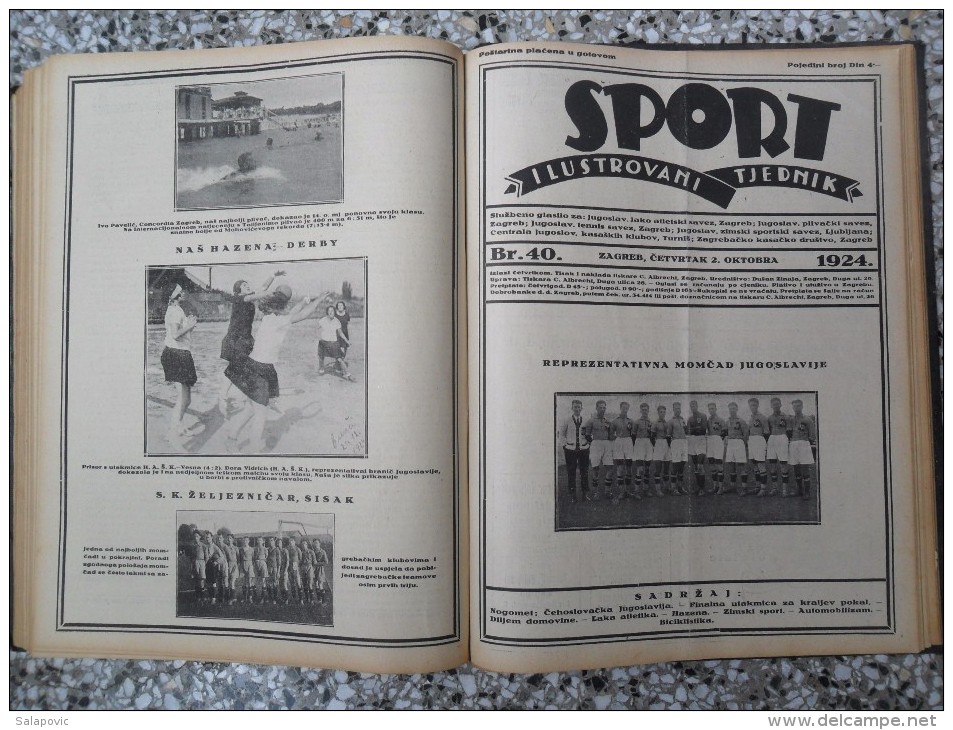 SPORT ILUSTROVANI TJEDNIK 1924 ZAGREB, FOOTBALL, SKI, MOUNTAINEERING ATLETICS, SPORTS NEWS  (FULL YEAR, 48 NUMBER)