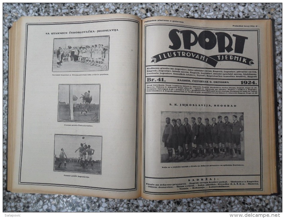 SPORT ILUSTROVANI TJEDNIK 1924 ZAGREB, FOOTBALL, SKI, MOUNTAINEERING ATLETICS, SPORTS NEWS  (FULL YEAR, 48 NUMBER)