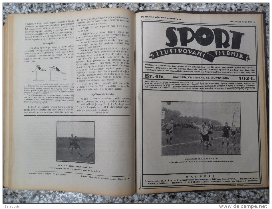 SPORT ILUSTROVANI TJEDNIK 1924 ZAGREB, FOOTBALL, SKI, MOUNTAINEERING ATLETICS, SPORTS NEWS  (FULL YEAR, 48 NUMBER)