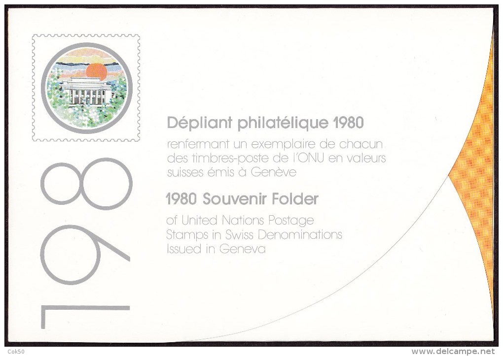 UN - United Nations Geneva 1980 MNH Souvenir Folder - Year Pack - Andere & Zonder Classificatie